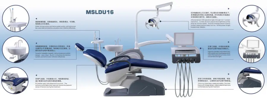 High Quality Medical Portable Dental Surgery Chair Dental Chair Dental Unit for Hospital — image 6