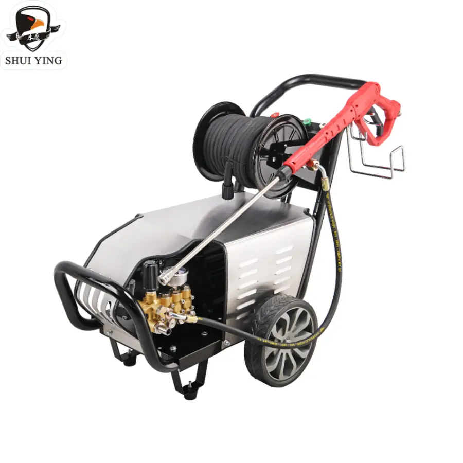 2500W 220V 13L/min 100 Bar High Pressure Commercial Industrial Electric Car Washer Stainless Steel Shell for Car Wash Sh — view 1