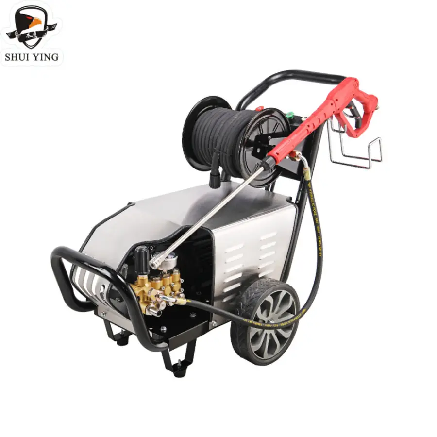 Shuiying 2000W 120Bar Electric Commercial Industrial Stainless Steel Shell High Pressure Car Wash Machine — view 1