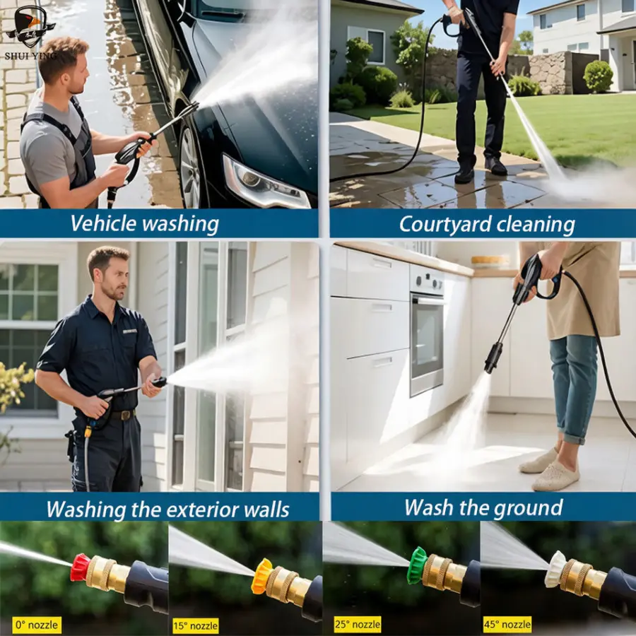3HP 2.2KW 100bar 1500 psi 4gpm Pressure Washer Plunger Type Best Car Wash Machines — image 6
