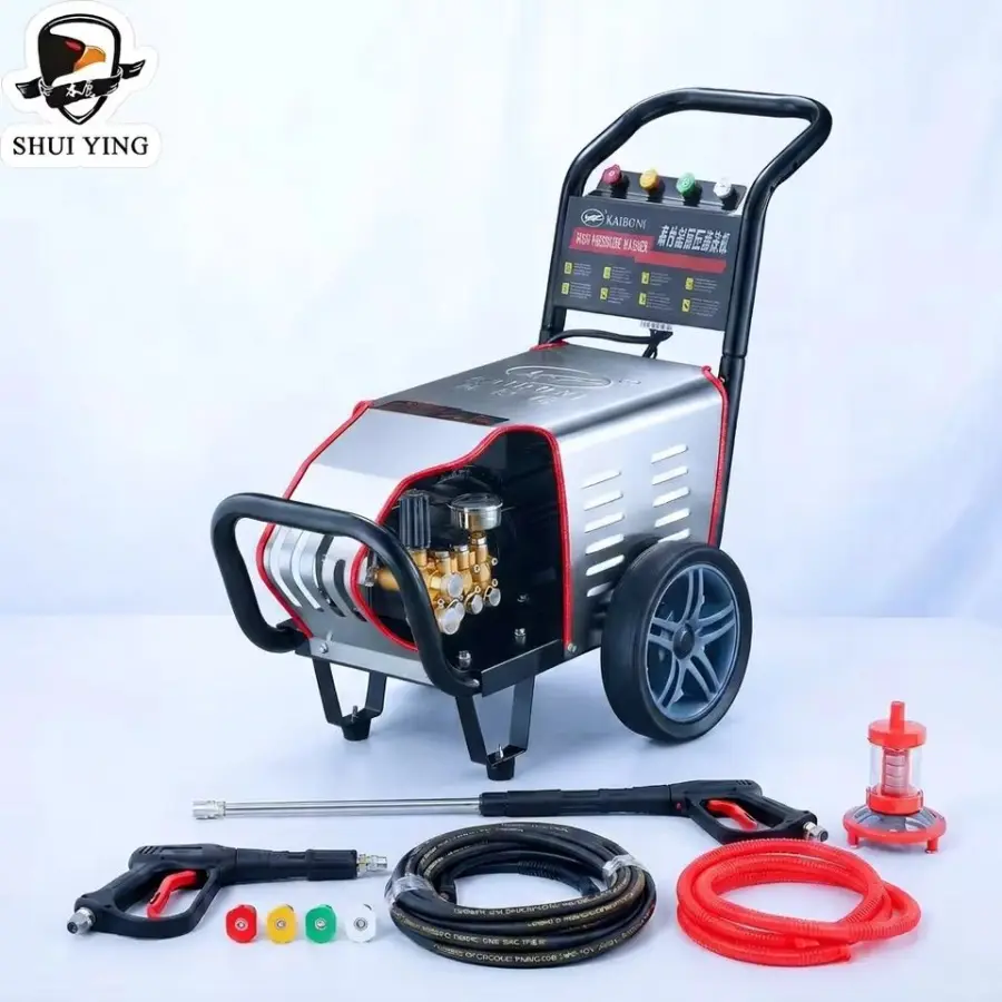 3kw 130BAR 380V Industrial High Pressure Water Jet Cleaner Car Wash Machine — view 1