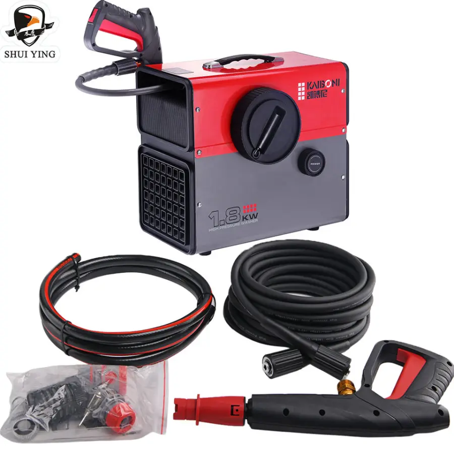 Professional 1800W 220V Mini Portable Car Wash Machine 150bar Multi-Functional Home Use High Pressure Cleaners — view 1