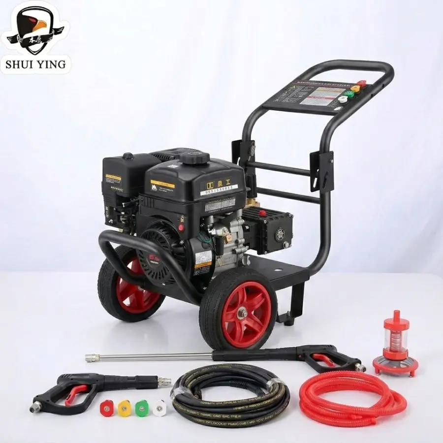 16L/Min 7HP Shuiying Metal Cold Water 2550PSI Gasoline High Pressure Washer for Car Wash Shop Industrial Descaling Power — view 1