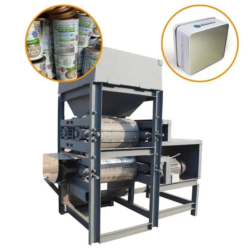 Low Price Cans Flattening Recycling Machine for Sale/Can Flattener Machine for Flattening Aluminum Iron Cans/cans Press Machine — image 4