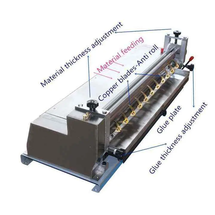 Small 380mm Glue Applicator Spreader Application Manual Cardboard Paper Sheet Adhesive Coating Pasting Gumming Gluing Machine — image 7