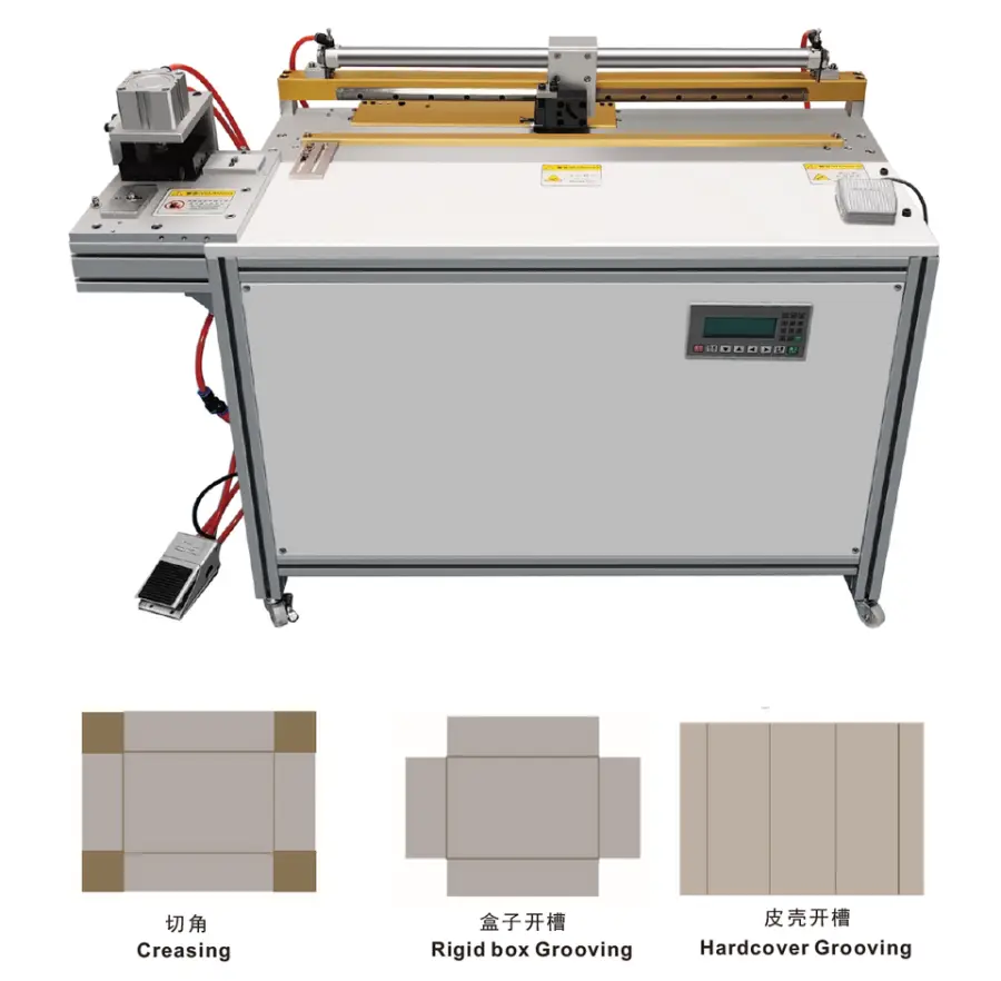 KET Semi-Automatic 80-135 Angle Degree Grooving for Hardcover Cardboard and Box Die-cutting and V Slots Grooving Machine — image 3