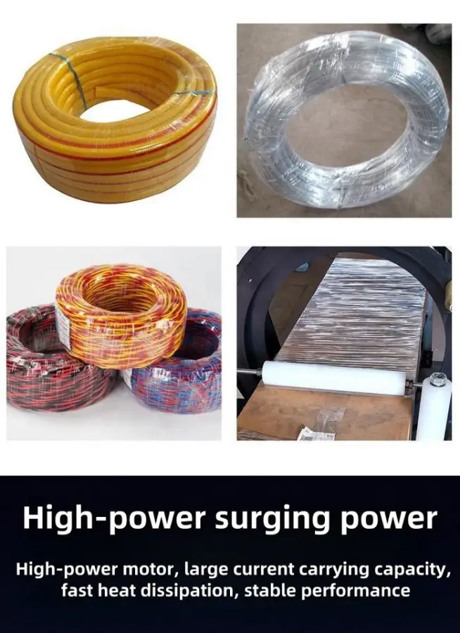 KET Tyre Wires Cables Horizontal Pipe Wrapping Cable Coil Steel Wire Packaging Pack Bagging Machine — image 5