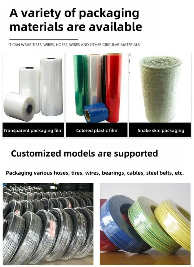 KET Tyre Wires Cables Horizontal Pipe Wrapping Cable Coil Steel Wire Packaging Pack Bagging Machine — image 6