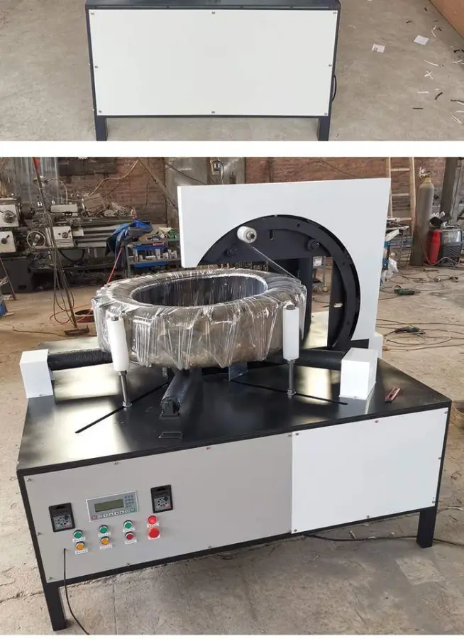 KET Tyre Wires Cables Horizontal Pipe Wrapping Cable Coil Steel Wire Packaging Pack Bagging Machine — image 7