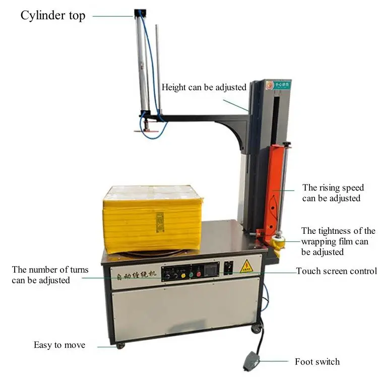 KET Small Automatic Pallet Stretch Film Wrapping Machine Pallet Wrapping Machine Stretch Film Luggage Wrapping Machine — view 6