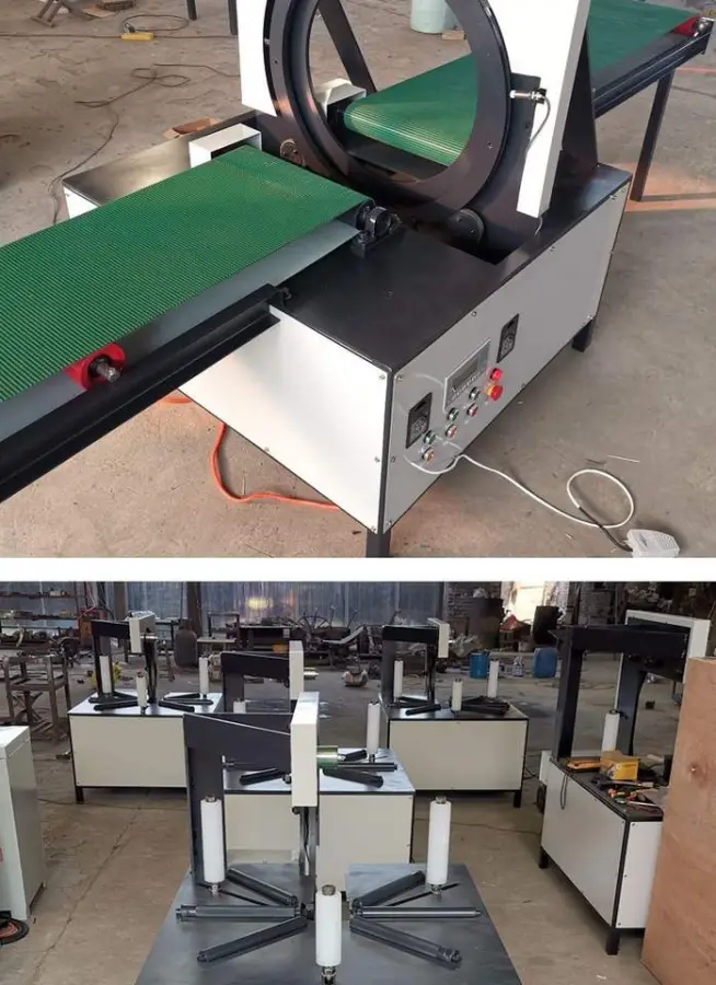 KET Semi Automatic Coil/Pipe/Tyre Stretch Film Wrapping Packing Machine — image 7