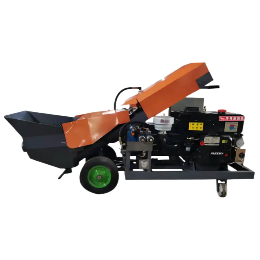 Diesel Engine Mini Small Truck Concrete Pump Machine Concrete Mixer With Pump — view 3