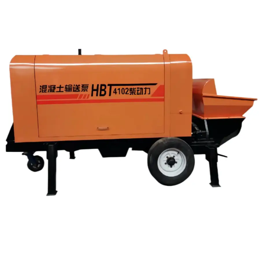 Diesel Engine Mini Small Truck Concrete Pump Machine Concrete Mixer With Pump — view 4