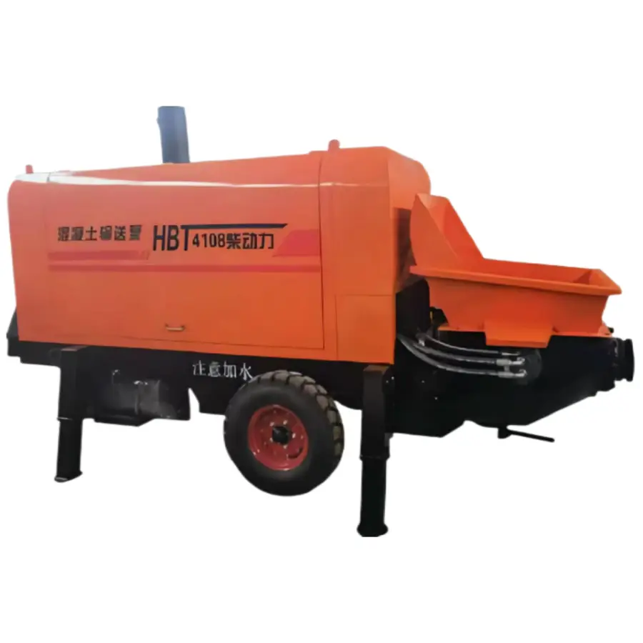 Diesel Engine Mini Small Truck Concrete Pump Machine Concrete Mixer With Pump — view 6