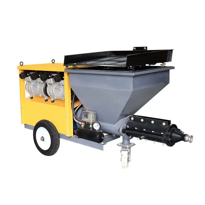 Multifunctional Cement Mortar Spraying Machine Electric Diesel Mini Stucco Pump Cement Sand Mortar Spraying Machine — image 4