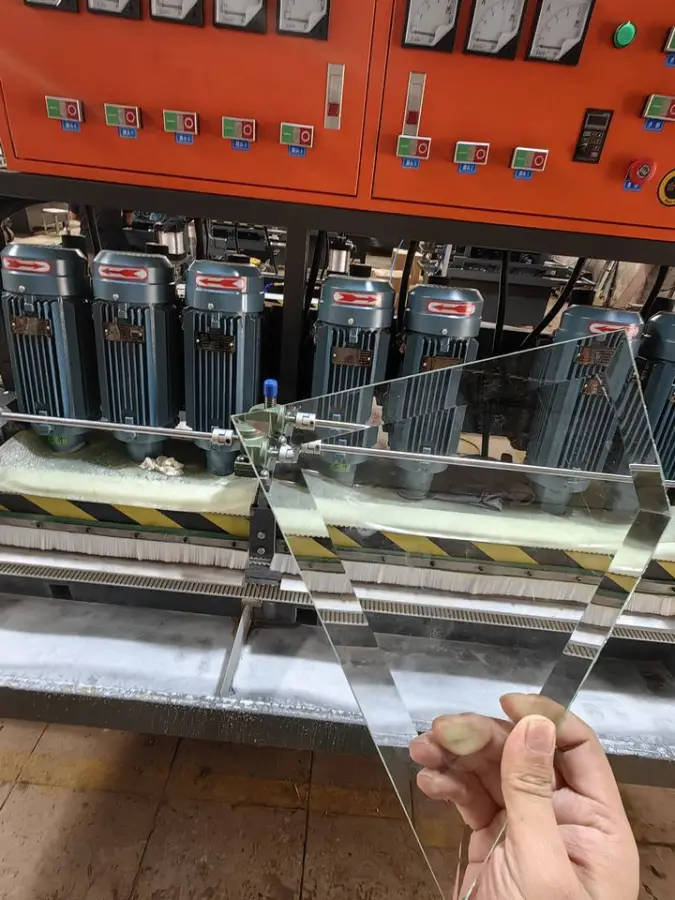 Motors Glass Flat Edger and Variable 45 Degree Chamfer Glass Miter Edging Machine — view 2