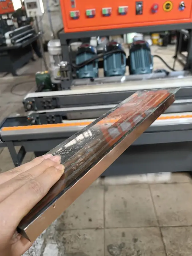 Motors Glass Flat Edger and Variable 45 Degree Chamfer Glass Miter Edging Machine — view 4