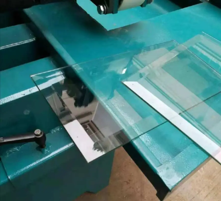 Motors Glass Flat Edger and Variable 45 Degree Chamfer Glass Miter Edging Machine — view 6