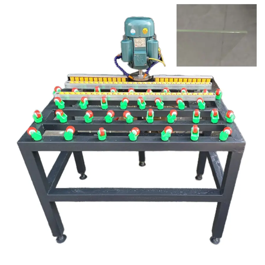Single Head Glass Edge Grinding Machine Glass Straight Line Round Edge Machine Glass Chamfering Machine — view 1