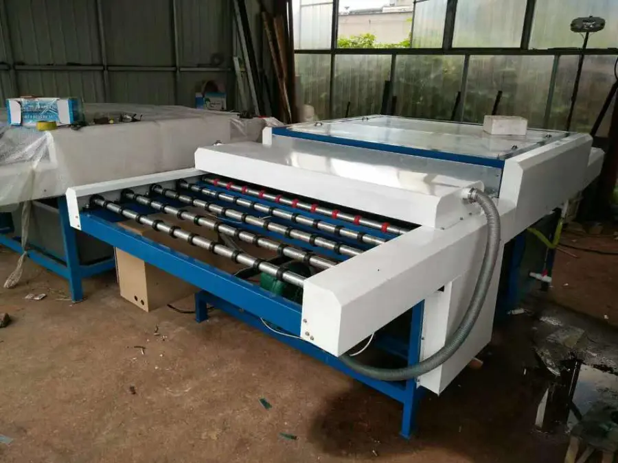 KET Fully Automatic Industrial Horizontal Window Door Glass Washing and Drying Machine Glass Cleaning Machine — image 4
