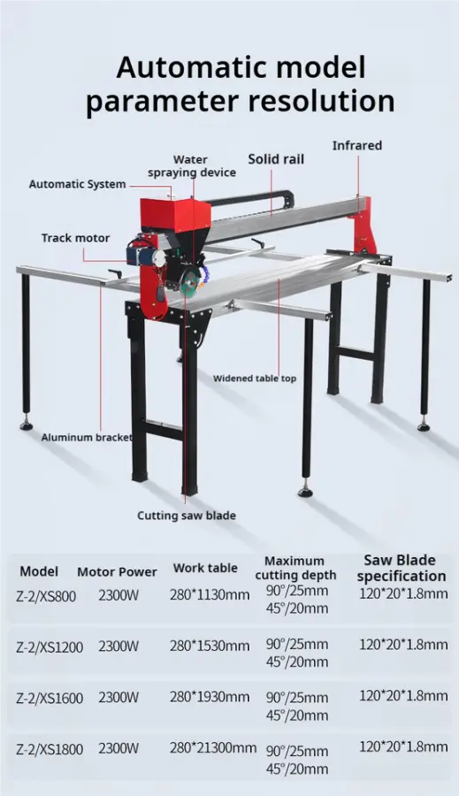 Wholesale 800mm Automatic Desktop Tile Cutting Machine Ceramic Granite Marble Water Knife Cutting High-quality Stone Too — view 6