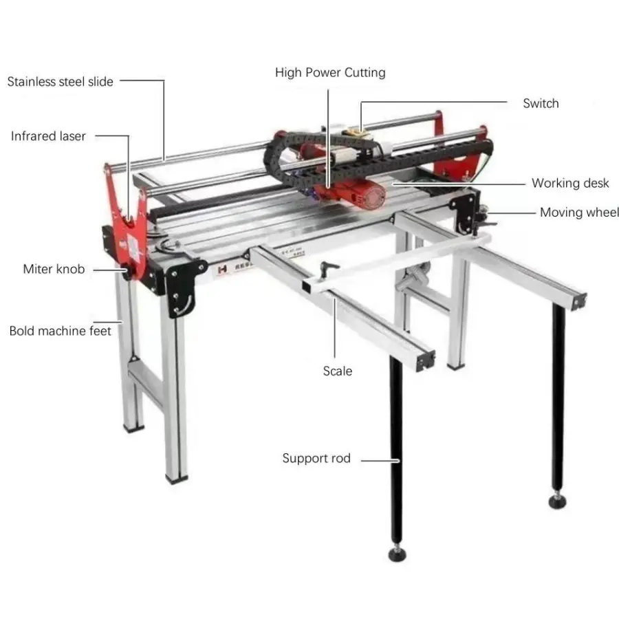 KET Fully Automatic 45 Degree Rock Slab Marble Material Cutting Machine Desktop Electric Waterjet Tile Cutting Machine — image 3