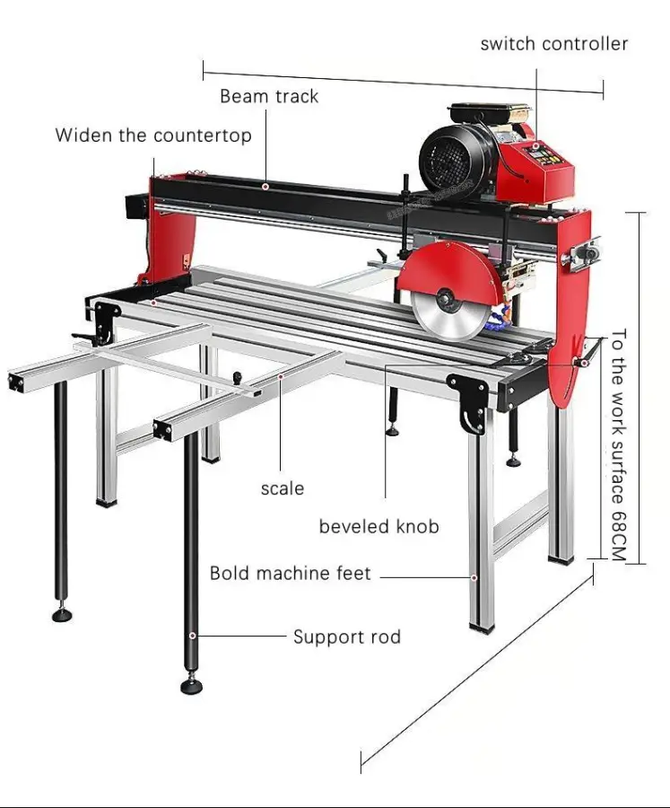 KET Electric 45 Degree Ceramic Tile Cutting Machine Water Jet Tile Cutting Machine with Remote Control — view 2