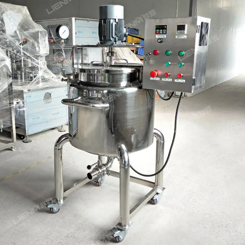 LIENM Liquid Dishwashing Soap Homogenizing Mixer Mixing Machine With Steam Heating 60L Liquid Soap Mixer — image 3