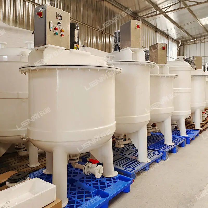 Custom Anti-Corrosion Chemical Liquid Mixing Tank Industrial Mixer 2500L Automatic Bleach Making Motor Coating Plastic — image 3