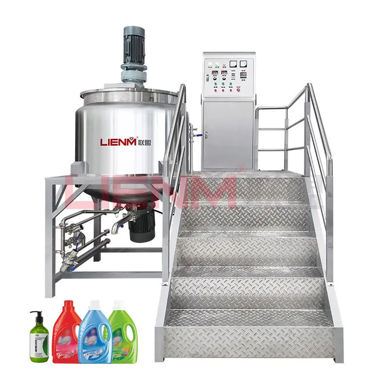 High Quality Liquid Soap Making Machine Mixer Steam Electric Heating SS Hand Sanitizer Detergent Mixing Making Machine — view 1