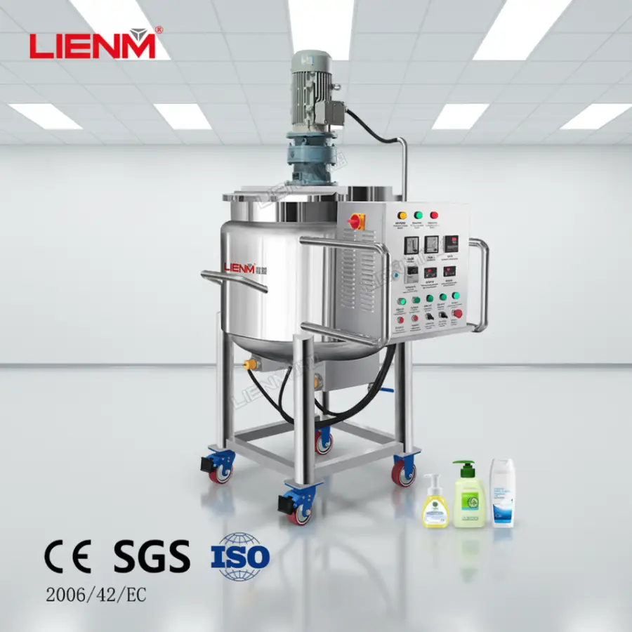 50L 60L 100L 200L 300L Industrial Mixing tank with Agitator Liquid Soap Mixing tank SS Liquid Mixed tank Cosmetic Mixing — view 1