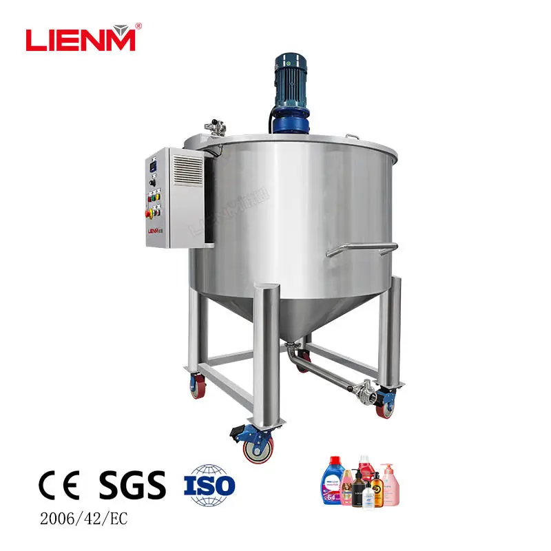Factory Original Liquid Detergent Mixer Machine Making Machine 500L 1000L Liquid Soap Mixer Machine Liquid Mixing Equipm — view 1