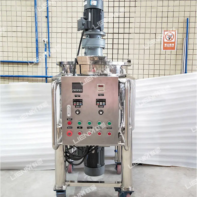 Factory Custom Stainless Steel Liquid Mixer Machine 200L 300L 500L Liquid Mixer tank Creams Cosmetics Liquid Soap Mixer — image 3