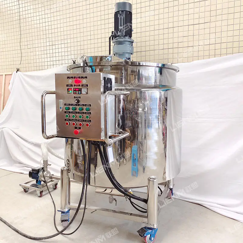 Super Stable Stainless Steel Liquid Mixing tank with Agitator for Making Cosmetics, Detergents, and Viscous Liquids CE ISO EU — image 3