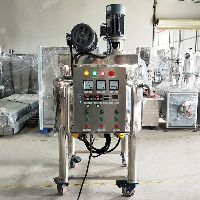 250L Stainless Steel Shampoo Soap Double Jacketed Mixer Sanitizer Liquid Detergent Electric Heating Mixing Tank — view 2