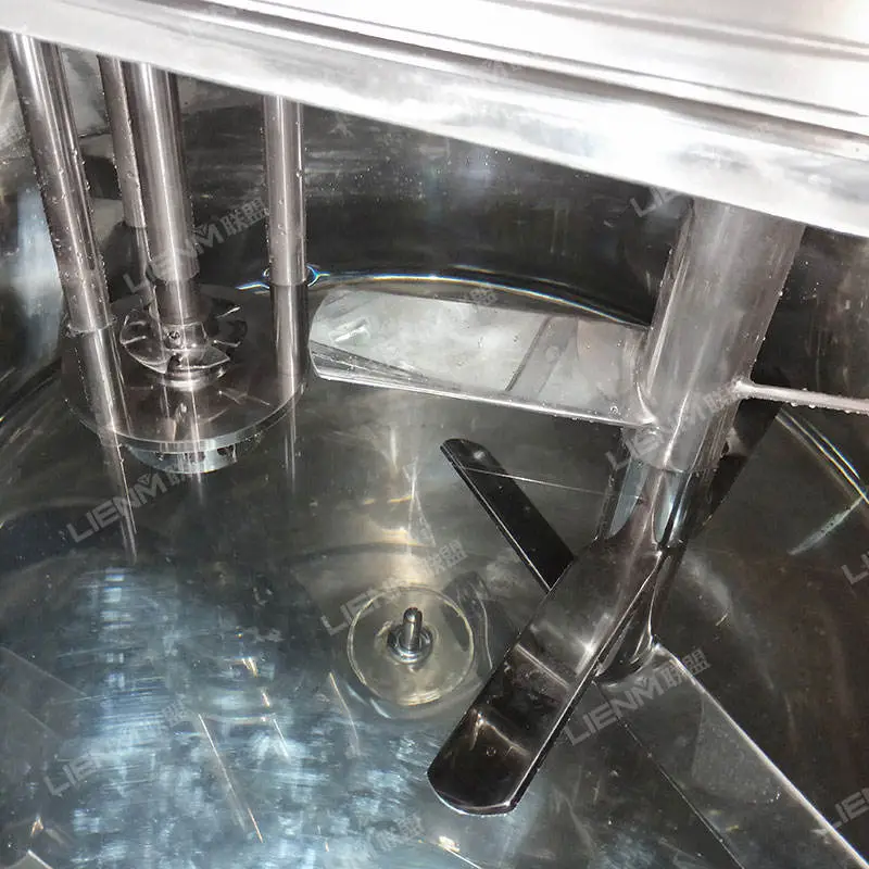 250L Stainless Steel Shampoo Soap Double Jacketed Mixer Sanitizer Liquid Detergent Electric Heating Mixing Tank — view 4