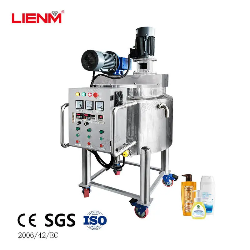 Good Price Cosmetic Lotion Cream Paste Emulsifier Mixer Tank High Shear Homogenizer Liquid Soap Mixing Equipment Pump Mo — view 1