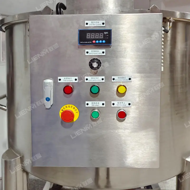 100L 500L 1000L Small Cosmetic Mixing Homogenizing Equipment High Sheer Mixer Cosmetic Tank Kettle Soap Cosmetic Machine Mixer — image 4