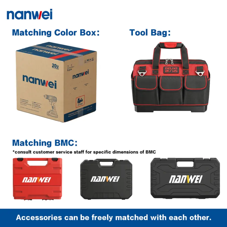 NANWEI 4-in-1 Electric Power Drills Brushless Handheld Multifunctional Lithium Drill 20v Cordless Impact Drill — image 6