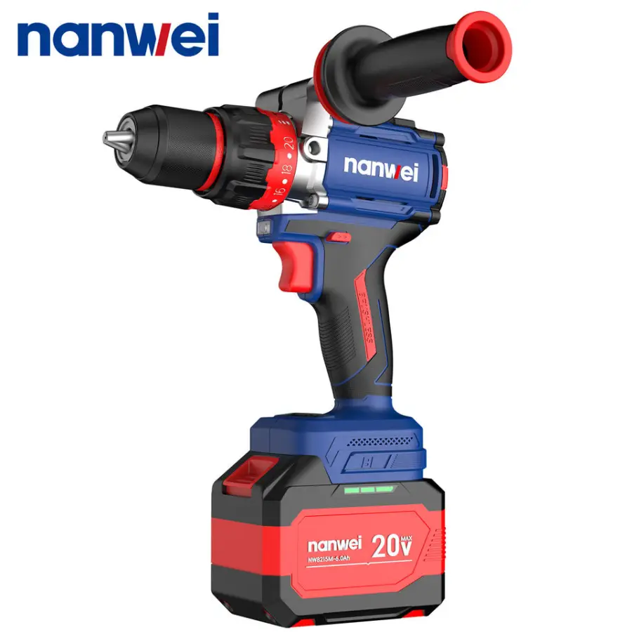 Nanwei Brushless 1450rpm 20V Heavy Duty Hammer Drill Machine Power Tools Electric Cordless Power Rotary Hammer — image 3