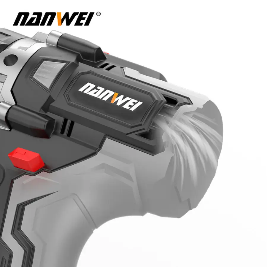 NANWEI Impact Electric brushless Power Tools Hand Drilling Machine Wall 21V 13mm cordless Lithium Drill — image 4
