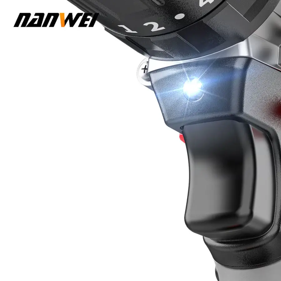NANWEI Impact Electric brushless Power Tools Hand Drilling Machine Wall 21V 13mm cordless Lithium Drill — image 5