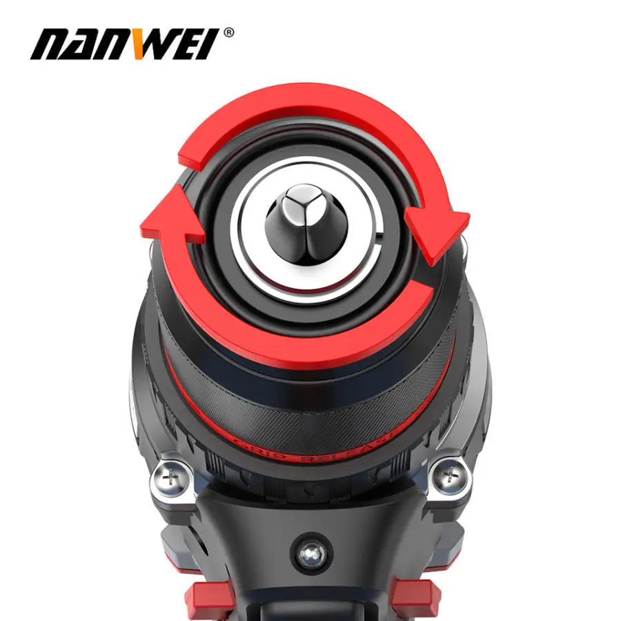 Nanwei Brushless Cordless Battery Rated Voltage 21V Power Tools Set 13mm Lithium Drill — view 3