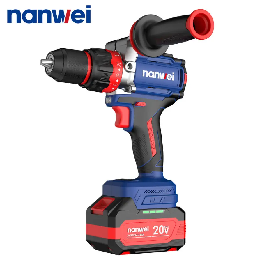 NANWEI Hot Selling Powerful Impact Drill 120N.m High Torque Rechargeable Lithium Battery Screwdriver — image 4