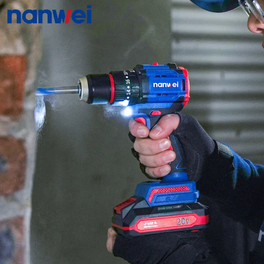 NANWEI Factory Wholesale Power Drills 13MM Lithium Battery Screw Driver Drilling Tools Support OEM — image 3