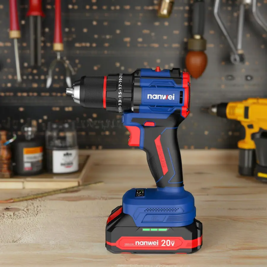 NANWEI 8216C Portable Brushless Electric Power Drills 70N.m Professional Cordless Impact Drill Machine — view 1