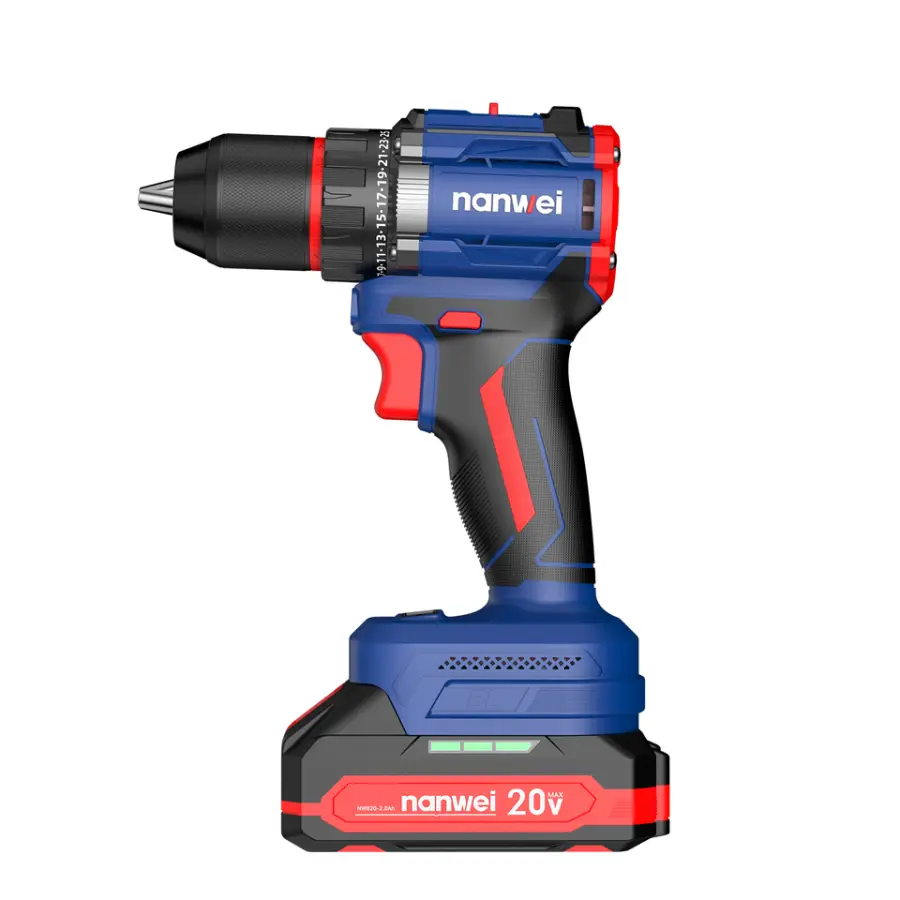 NANWEI Factory Wholesale Power Drills 13MM Lithium Battery Screw Driver Drilling Tools Support OEM — image 4