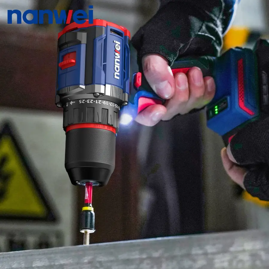 NANWEI Factory Wholesale Power Drills 13MM Lithium Battery Screw Driver Drilling Tools Support OEM — image 5