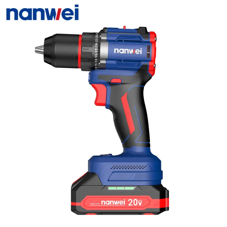 NANWEI Factory Wholesale Power Drills 13MM Lithium Battery Screw Driver Drilling Tools Support OEM — image 6