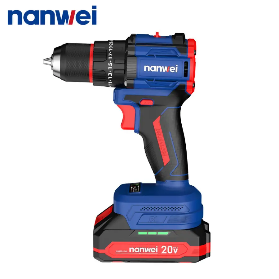 NANWEI High Power Lithium-Ion Electric Impact Drill Brushless Cordless Electric Screwdriver Power Tools — image 3